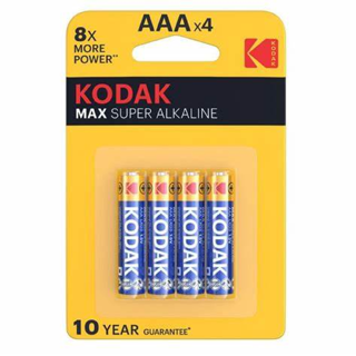 Pila Alcalina Kodak Max AAA LR03 4uds.