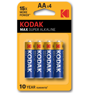 Pila Alcalina Kodak Max AA LR06 4uds.