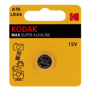 Pila Botón Alcalina Kodak Max A76 LR44